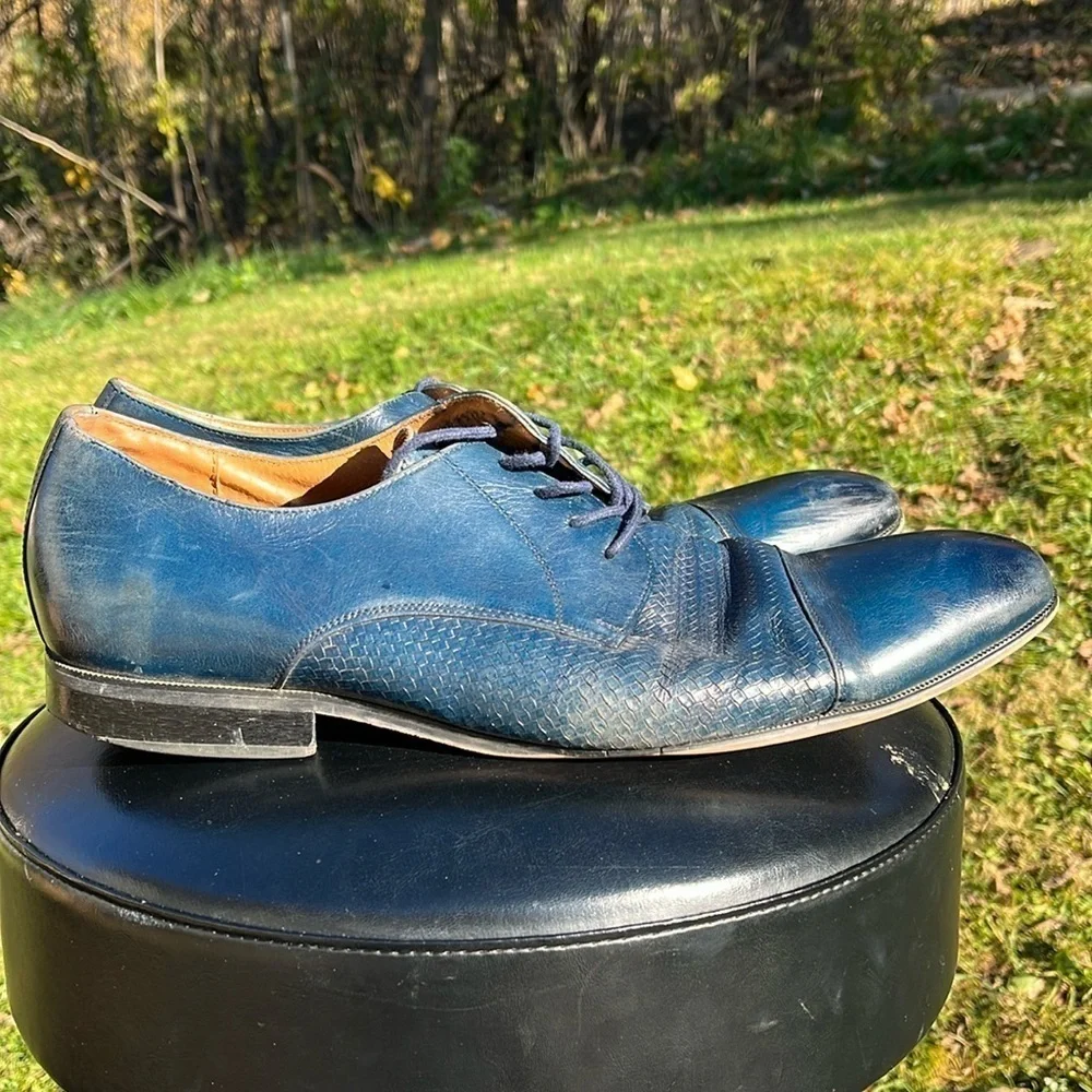 Florsheim Oxford Dress Shoes in blue, leather, men’s size 13